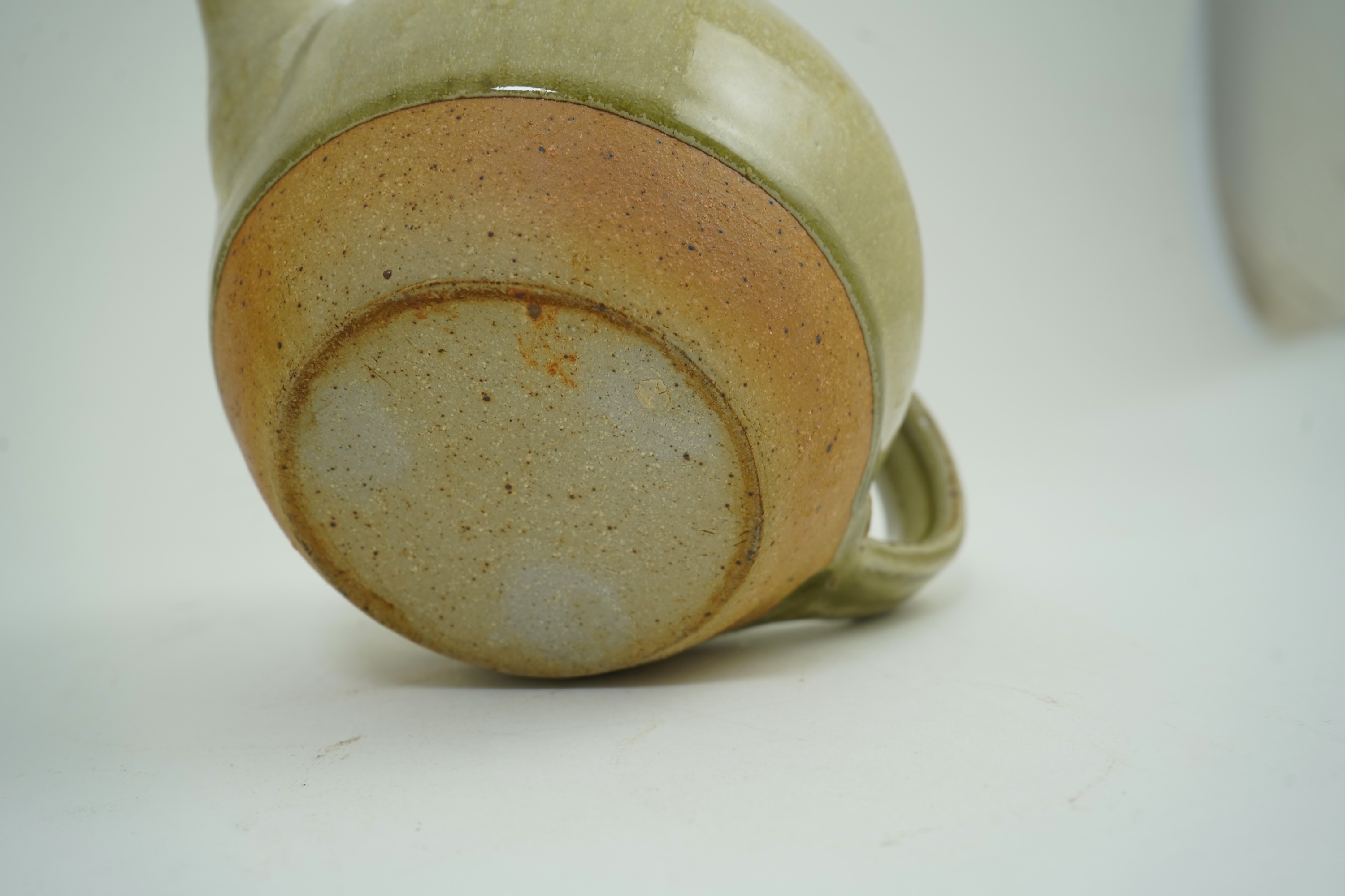 Richard Batterham (1936-2021): A stoneware 'Melon' teapot and cover